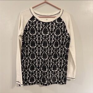 Disney Parks Haunted Mansion Terry Cloth Sweater velvet damask print